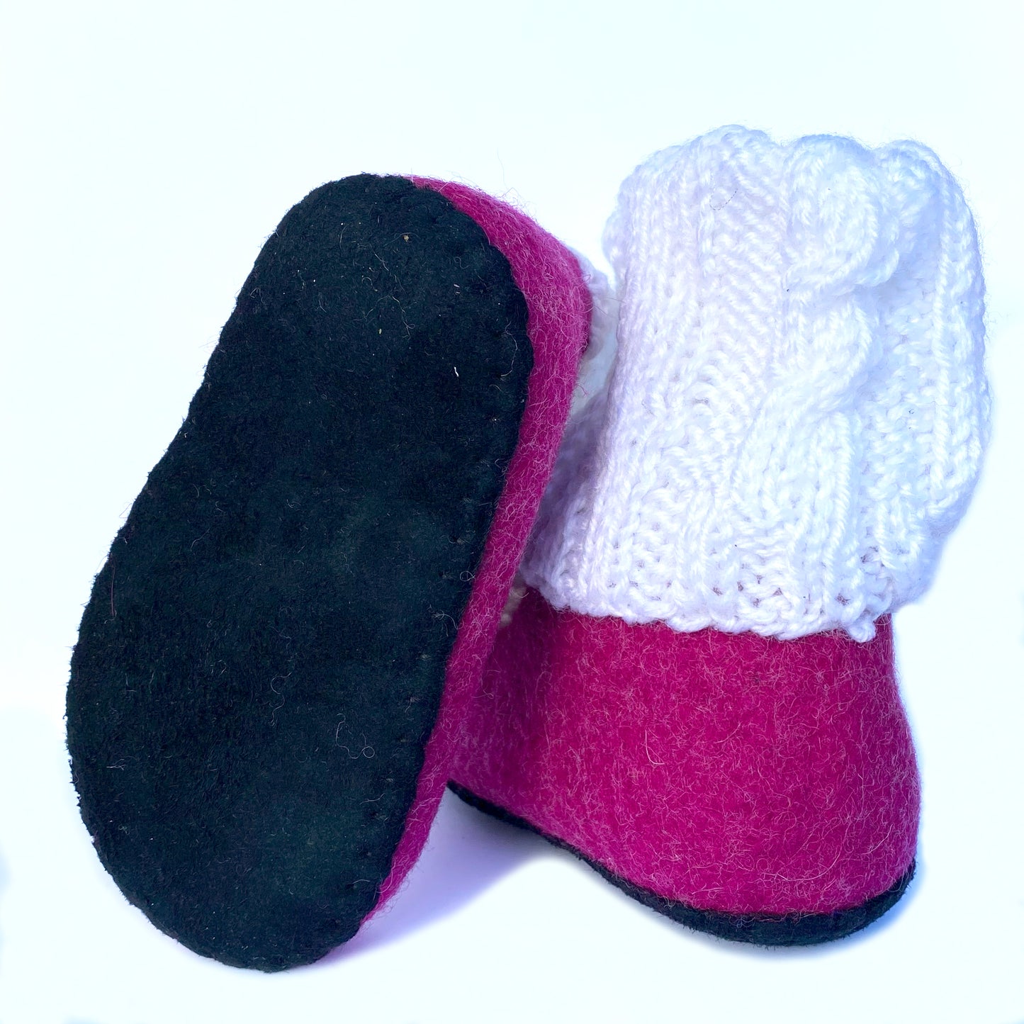 Soft Natural Wool Booties for babies & toddlers