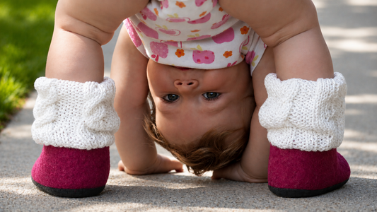 Soft Natural Wool Booties for babies & toddlers